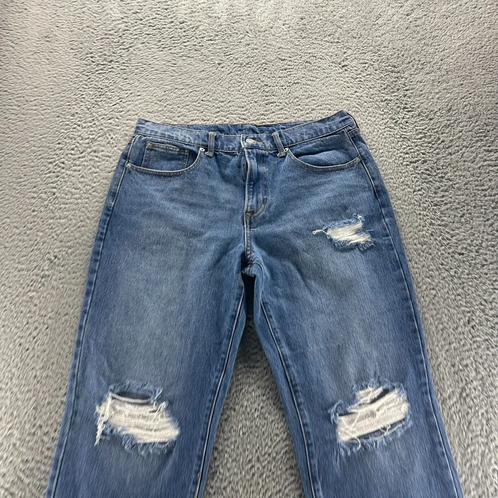Arizona Jeans Mens 34x32 Blue Cotton Denim Straight Leg Relaxed Baggy Distressed